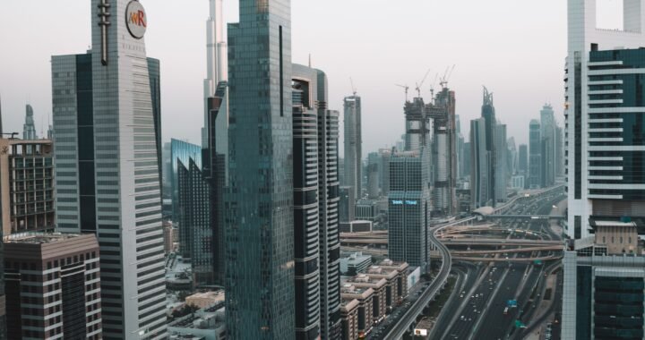 Dubai skyline with the Burj Khalifa and surrounding towers, illustrating a guide to getting a Dubai mortgage as a non-resident